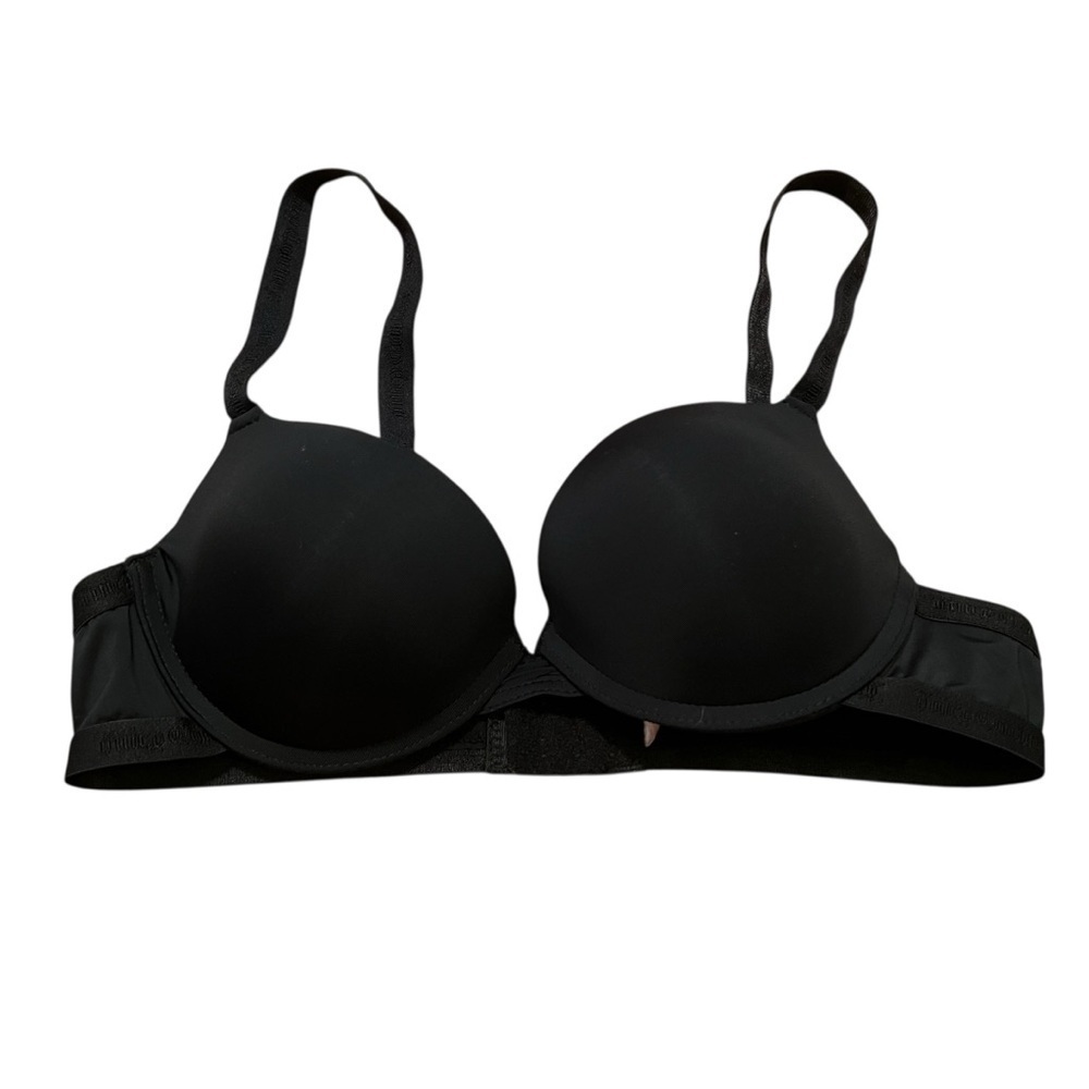 Juicy Couture Womens Size 34C Push Up Bra Black 1444-16 Stretch Nylon Black Band